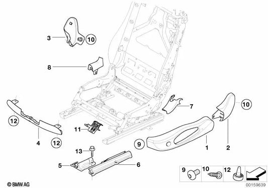 Blende Beschlag exterior derecho para BMW Serie 3 E93, E93N (OEM 52109116568). Original BMW