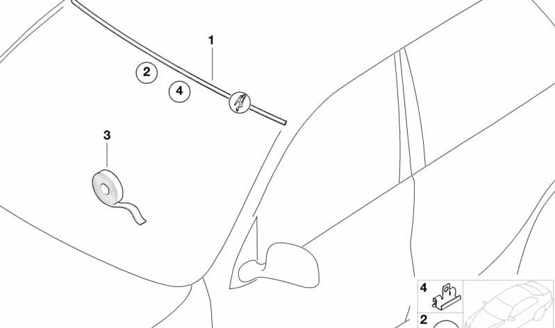 Separador para BMW Serie 5 F07, F07N, X5 E53, MINI F55, R60, R61 (OEM 51317061285). Original BMW.