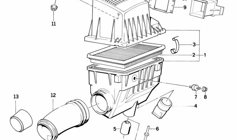 Tubo de admisión OEM 13711709770 para BMW E30. Original BMW.