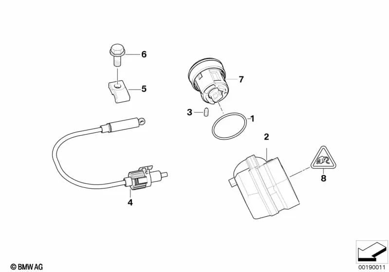 Carcasa de Conector para BMW E46, E39, E38, E83, E53, E85 (OEM 61131393790). Original BMW