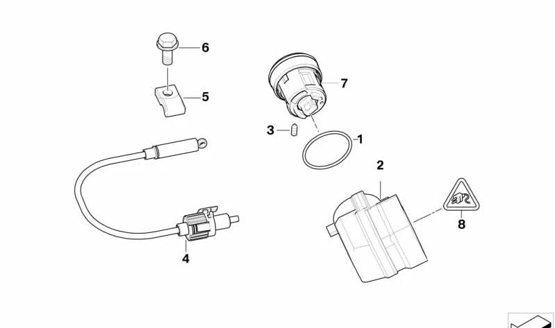 Cable de bloqueo de cambio OEM 32301094687 para BMW E46, E83, E52. Original BMW.