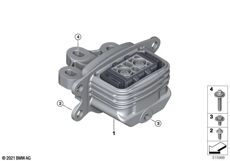 Soporte de transmisión para BMW Serie 2 U06, X1 U11 (OEM 22315A4DFF1). Original BMW