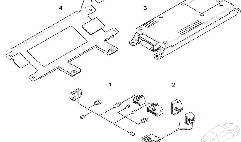 Soporte para Dispositivo de Transmisión y Recepción para BMW Serie 7 E38 (OEM 84136904929). Original BMW