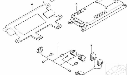 Soporte para Dispositivo de Transmisión y Recepción para BMW Serie 7 E38 (OEM 84136904929). Original BMW