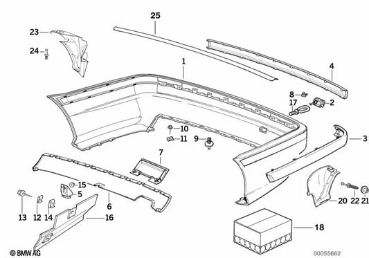 Revestimiento para BMW Serie 3 E36 (OEM 51128119271). Original BMW.