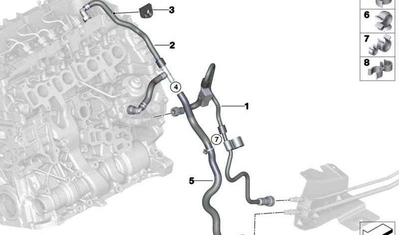 Tubería de Suministro de Combustible para BMW F25, F26 (OEM 13538514099). Original BMW