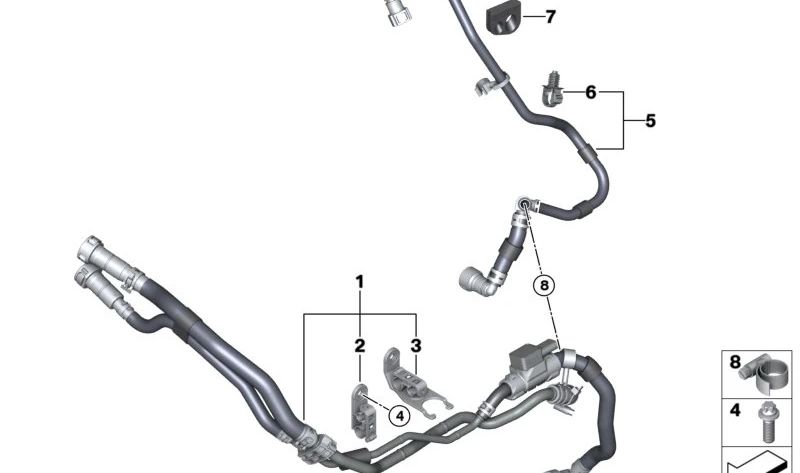 Tubería de Suministro de Combustible para BMW Serie 1 F70, Serie 2 U06, X1 U11, X2 U10, MINI U25 (OEM 13538472033). Original BMW