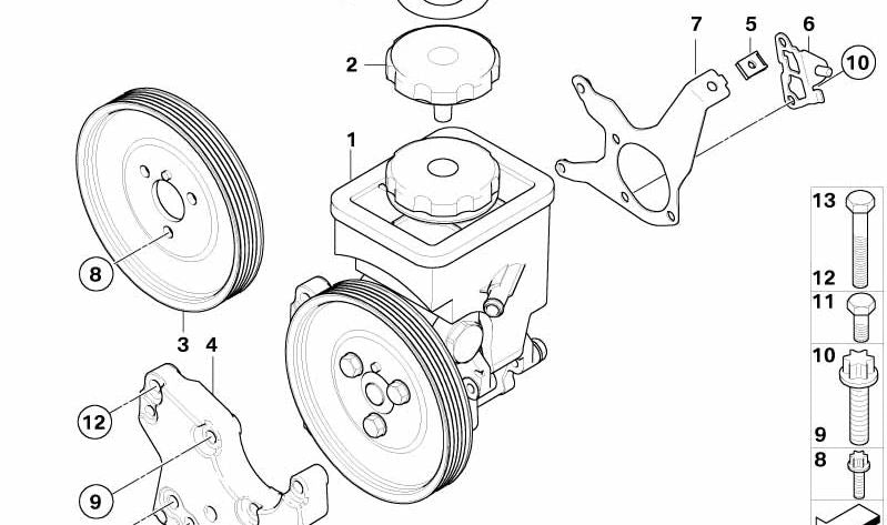 Placa de soporte para BMW Serie 3 E46, X3 E83 (OEM 32417789799). Original BMW