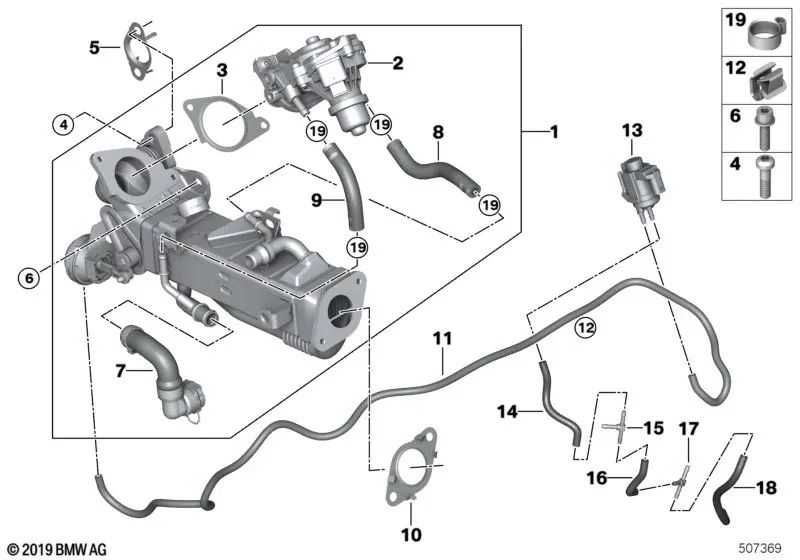 Manguera de Vacío Roja para BMW E81, E82, E87N, E88, F20, F21, F40, E90, E91, E92, F30, F31, F34, G20, E60, F07, F10, F11, G30, G32, G11, G12, G14, G15, E84, F48, F39, E83, F25, G01, F26, G02, E53, E70, F15, G05, E71, F16, G06, G07, F54, F55, F56, F57, F6