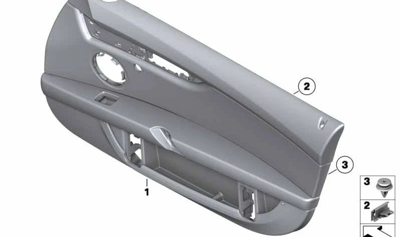 Painel de porta de couro OEM 51417229234 para BMW Z4 E89 (lado direito). BMW original.