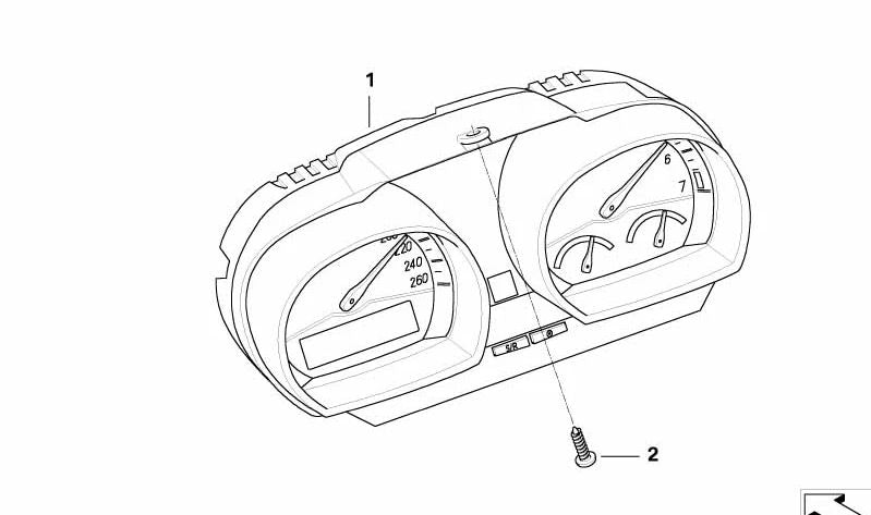 Tabella degli strumenti senza codificare OEM 62109168171 per BMW E85 (Z4). BMW originale.