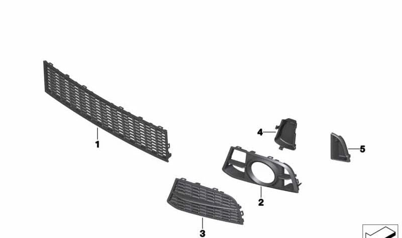 Tapa ciega izquierda para BMW F10N, F11N (OEM 51118060797). Original BMW