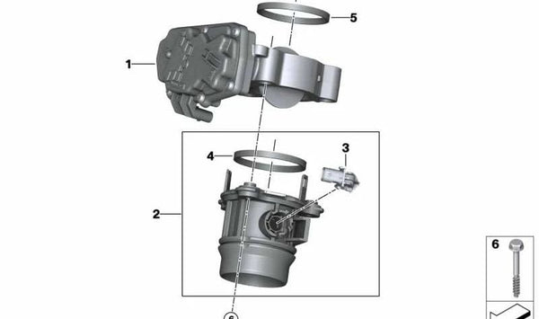 Tubo de aire de carga para BMW Serie 5 G30, G31, Serie 7 G11, G12, X5 G05, X6 G06, X7 G07 (OEM 11618584220). Original BMW.