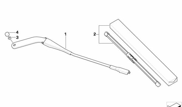 Brazo limpiaparabrisas lado acompañante OEM 61619450000 para BMW X1 (E84). Original BMW.