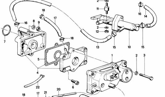 OEM Coolant Hose 11531284257 for BMW E21, E28. Genuine BMW.