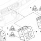 Botón de cierre centralizado, warning y control DTC OEM 61319196712 para BMW E81, E82, E87, E88. Original BMW.