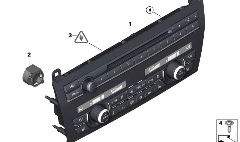 Kit de reparación de unidad de control de radio y climatización para BMW F06, F12, F13 (OEM 61319386650). Original BMW