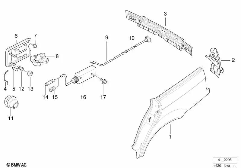 Fondo de luz trasera derecha para BMW Serie 3 E36 (OEM 41348191710). Original BMW