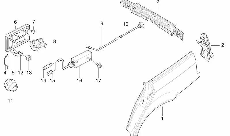 Tapa de llenado para BMW Serie 3 E36 (OEM 51171960024). Original BMW