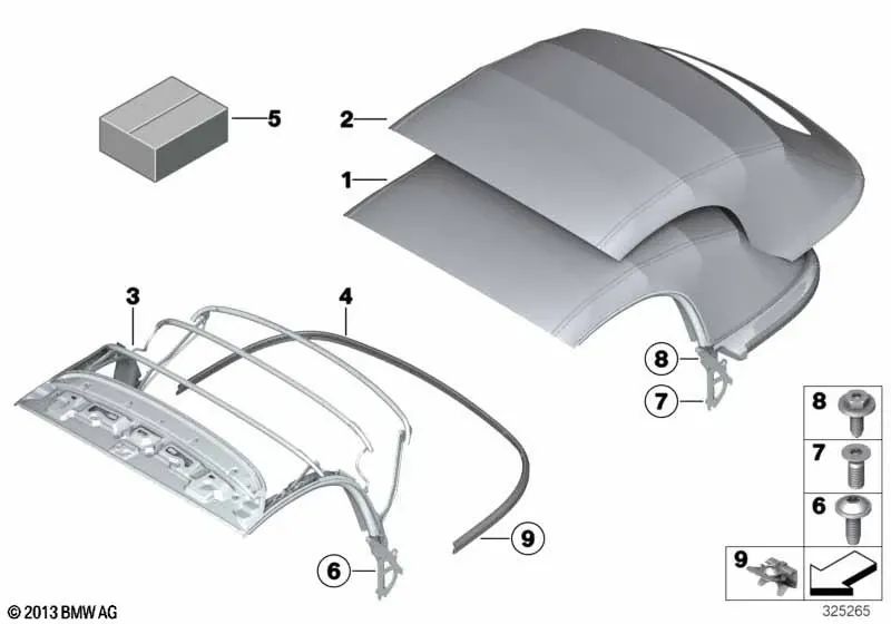 Sechskantschraube mit Unterlegscheibe für MINI R59 (OEM 07149146482). Original BMW