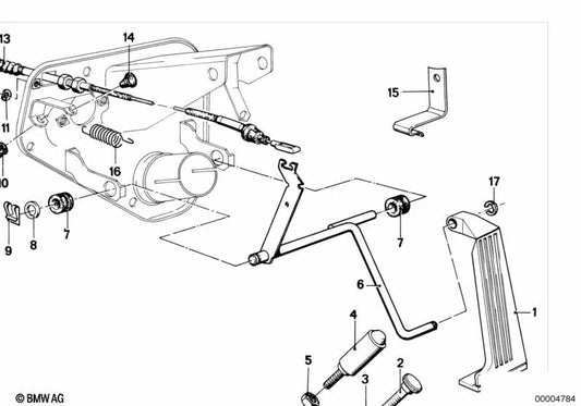 Cable de acelerador para BMW Serie 5 E12 (OEM 35411116090). Original BMW.