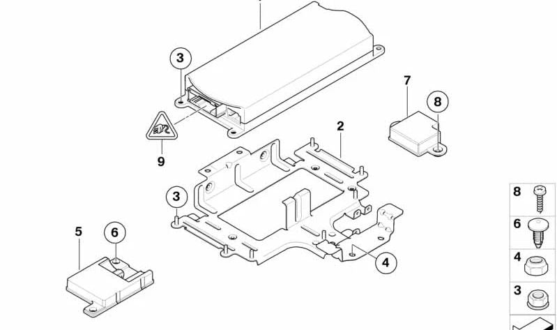 Unità di controllo telematico / SES OEM 65159135687 per BMW E81, E82, E87, E88, E90, E91, E92, E93, E84, E89. BMW originale.