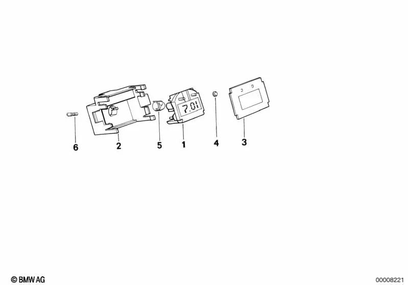 Conductor de luz para BMW E46, F30 (OEM 62112291242). Original BMW.