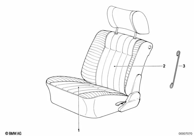 Funda Asiento de Tela para BMW Serie 5 E34 (OEM 52101973099). Original BMW