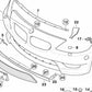 Center Grille for BMW E85, E86 (OEM 51117895842). Original BMW