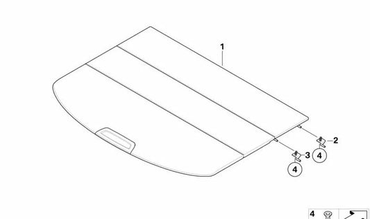 Eje de plataforma de almacenamiento para BMW X6 E71, E72, F16, F86 (OEM 51479167211). Original BMW