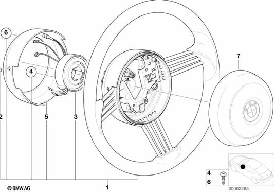 Screw for BMW Z8 E52 (OEM 32306753535). Original BMW