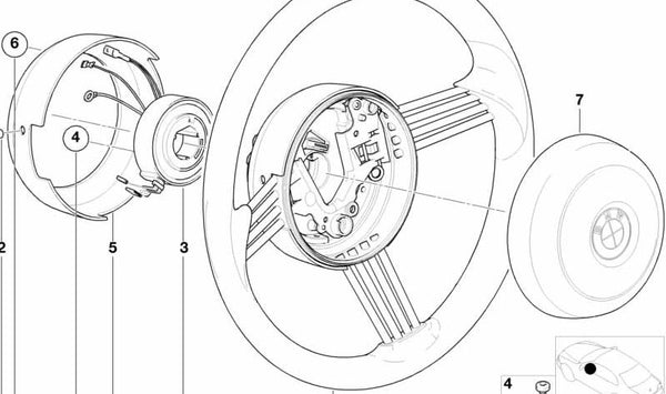 Tapón de cierre para BMW E52 (OEM 32346753186). Original BMW