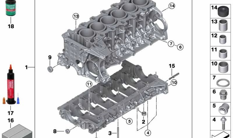 Sellador líquido para BMW F87N, F80, F82, F83, F26 (OEM 83190439030). Original BMW