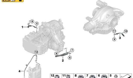 Tuerca hexagonal OEM 07129909412 para BMW F30, F31, G20, G21, G01, G08, G05. Original BMW.