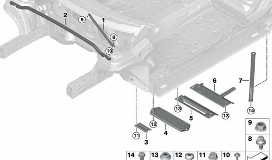 Suporte de conexão OEM 51717315460 para BMW F45, F60. BMW original