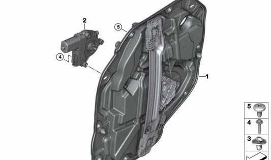 Rear Right Door Guide OEM 51337465244 for BMW 1 Series (F40). Original BMW