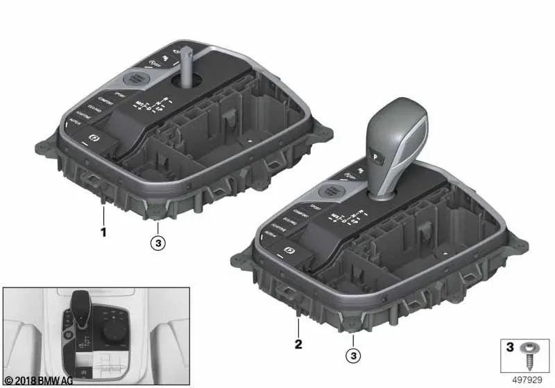 Control center center console for BMW X5 G05, G05N, X6 G06, G06N (OEM 61315A7DF92). Genuine BMW