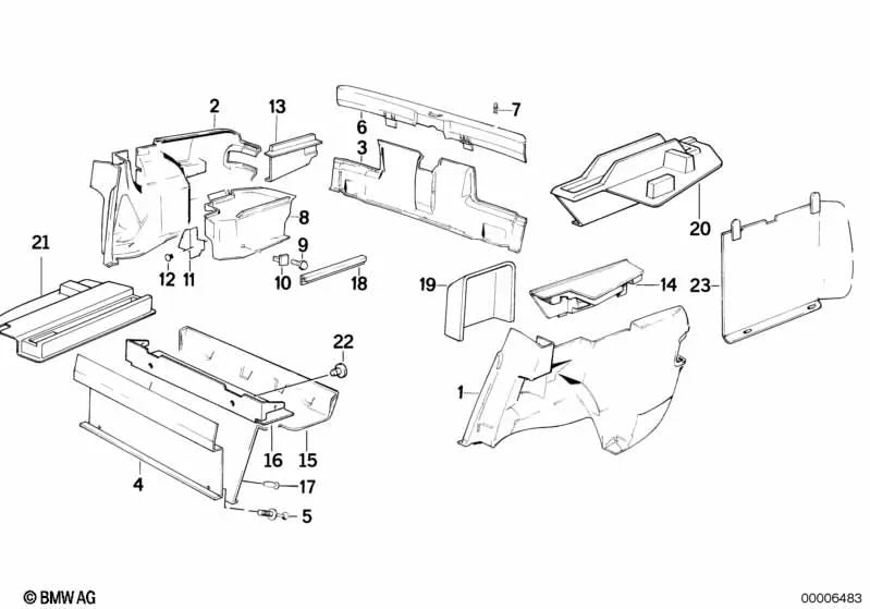 Cover for BMW 3 Series E30 (OEM 51471939529). Original BMW