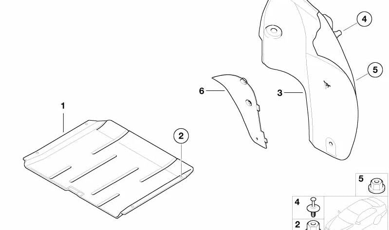 Deflector de aire OEM 51487894172 para BMW Serie 3 E46. Original BMW.