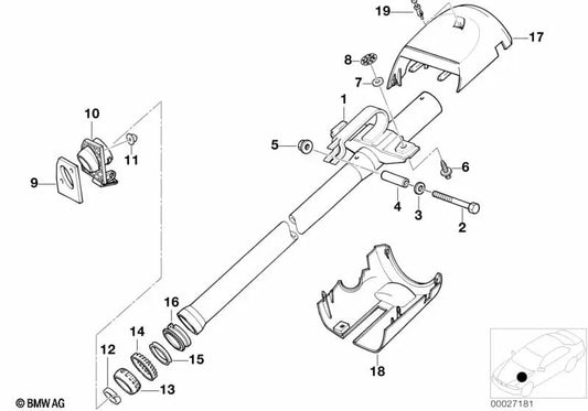 Sicherheitsscheibe für BMW E36, E52 (OEM 32301096628). Original BMW.