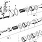 Conector para BMW Serie 3 E21, Serie 5 E12, E28, Serie 6 E24, Serie 7 E23 (OEM 34321102282). Original BMW.