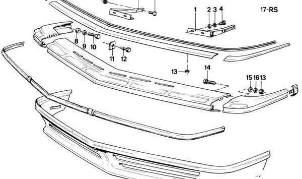 Soporte izquierdo para BMW E24 (OEM 51111909273). Original BMW