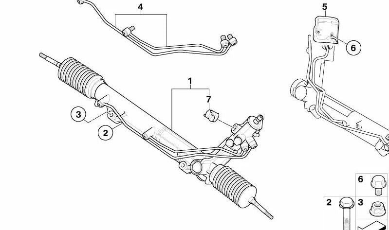 Conjunto de Tubos para BMW X5 E53 (OEM 32136751019). Original BMW