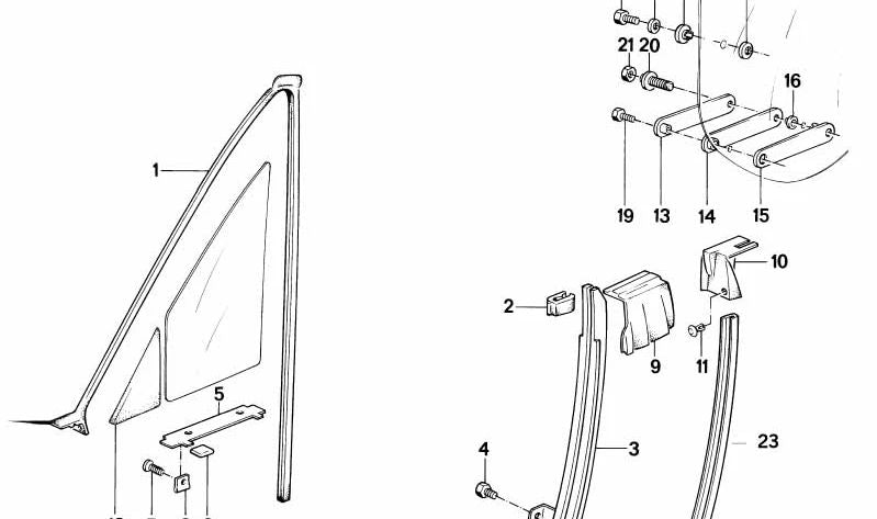 Separador para BMW Serie 3 E30, E36, Serie 8 E31 (OEM 51371935113). Original BMW