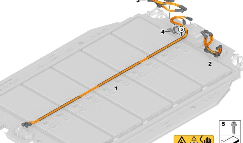 Cableado para Batería de Alto Voltaje para BMW Serie 7 G70 (OEM 61278846861). Original BMW