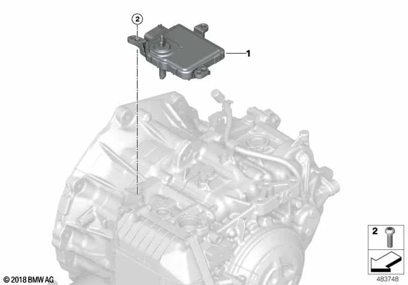 Unidad de control EGS para BMW F45N, F46N, F48, F48N, F49N, F39 (OEM 24605A20558). Original BMW.