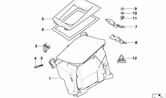 Placa de refuerzo exterior para BMW Serie 5 E60, E61 y Serie 6 E63, E64 (OEM 62306936224). Original BMW