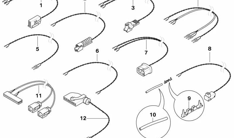 Cable de reparación para puerta delantera izquierda / módulo de control OEM 61113452484 para BMW E83 (X3). Original BMW.