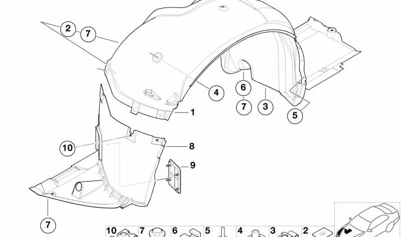 OUTLOCANT PHAPE OUTA OEM 07143428236 FOR BMW F22, F87, E46, F06, F13, E65, E66, E83, E70, E71, E72, E85, E86 and MINI F55, F54, F60. Original BMW and Mini.