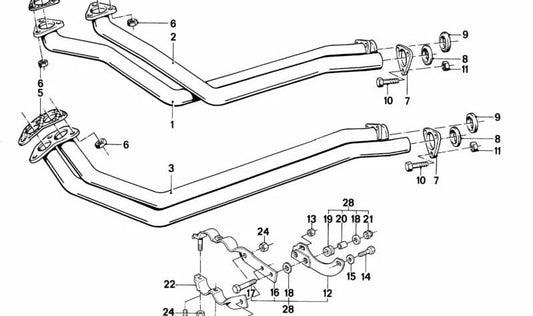 Halteblech para BMW Serie 3 E30 (OEM 18211178294). Original BMW